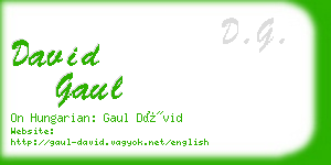 david gaul business card